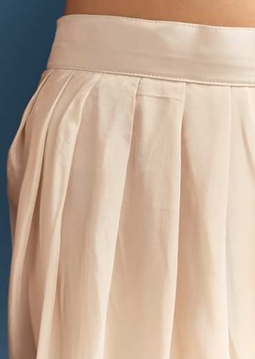 Orange Cape Crop Top Dhoti Set With Moti And Cut Dana Embroidery