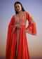 Orange Russian Silk Palazzo Suit With Cut Dana And Sequins Work