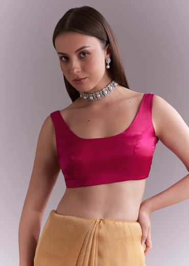 Orange Tissue Saree With Heavy Floral Embroidery