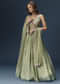 Pastel Green Bridesmaid Lehenga With Embroidered Dupatta
