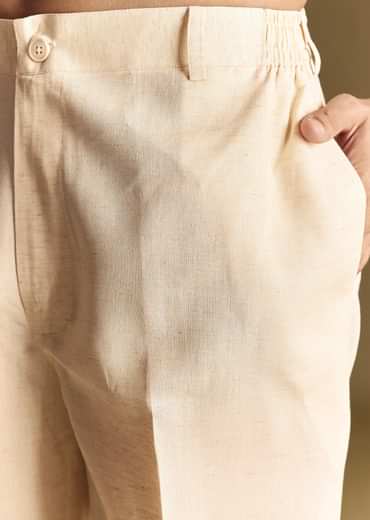 Pastel Pink Linen Kurta Set