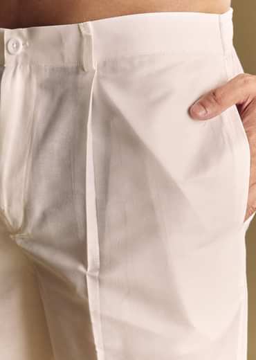 Peach Floral Printed Linen Kurta Set With Contemporary Styling