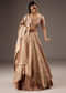Peach Silk Bridesmaid Lehenga With Embroidered Tassel Blouse And Dupatta