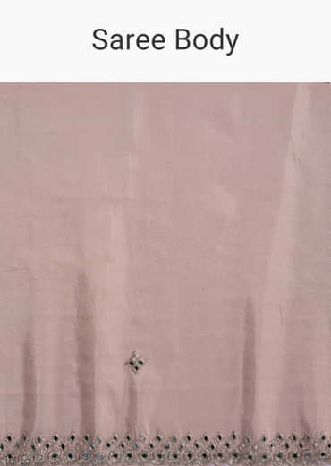 Peach Tissue Saree With Heavy Hand Embroidery