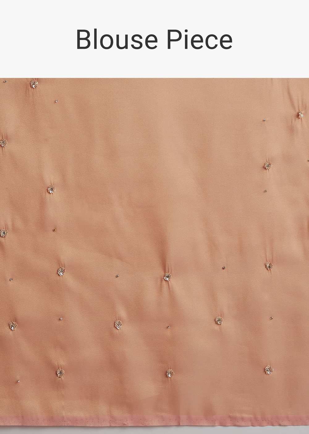 Peach Glass Tissue Saree With Stone And Cutdana Embroidery