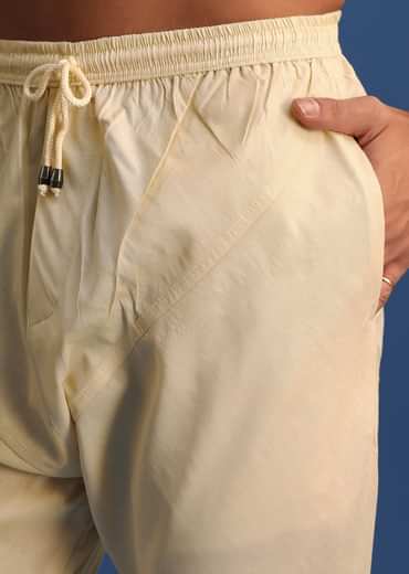 Peach Resham Embroidered Kurta Set