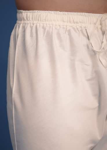 Peach Thread Hand Embroidered Kurta Set