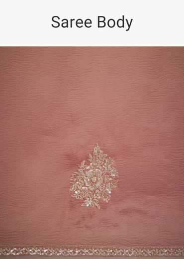 Peach Triple Shaded Tissue Saree