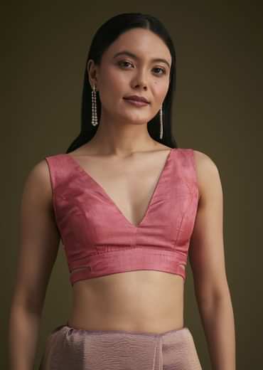 Peach Triple Shaded Tissue Saree