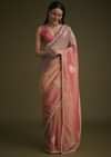 Peach Triple Shaded Tissue Saree