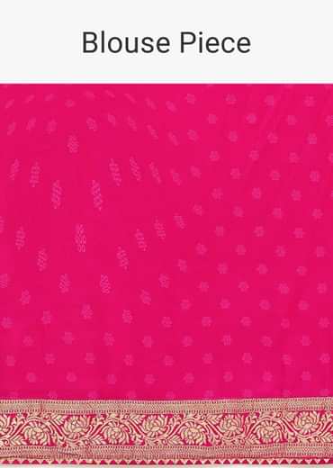 Peach Dola Silk With Bandhani Weave Detail