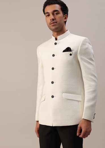 Pearl White Jodhpuri Set
