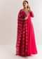 Pink Chinon Anarkali Set With Zardosi Sequins And Cutdana Work