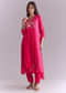 Pink Chinon Anarkali Suit With Moti And Resham Embroidery