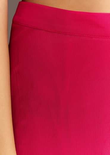 Pink Chinon Cape Style Kurta Palazzo With Zardosi Neckline