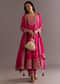 Pink Chinon Hand Embroidered Anarkali Suit With Dupatta