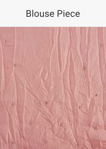 Pink Crepe Tissue Saree With Moti Beads And Cutdana Embroidery