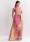 Pink Dola Silk Paithani Saree With Dollar Butti And Multicolor Motif