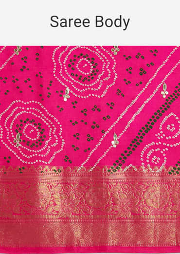 Pink Dola Silk Saree With Zari Woven Border