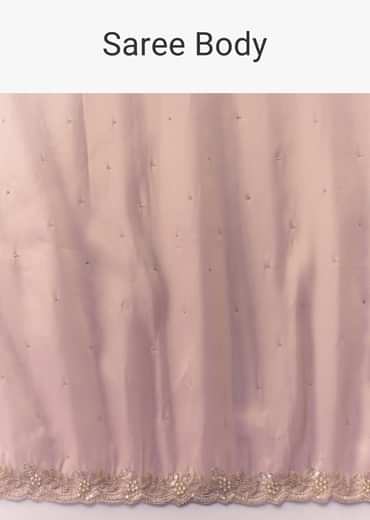 Pink Embroidered Saree with Blouse Fabric