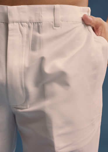 Pink Jacquard Kurta Set For Men