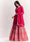 Pink Jacquard Silk Anarkali Suit With Dupatta