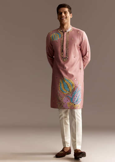 Pink Mirror Kurta Set