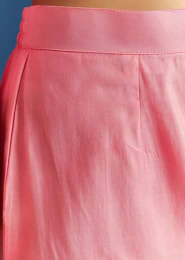 Pink Muslin Gotta Work Anarkali With Gotta Lace Pant And Dupatta