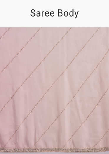 Pink Organza Saree With Cutdana And Sequins Work