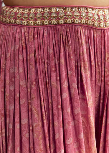 Pink Printed Palazzo Set