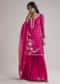 Pink Sequins Embroidered Sharara Set With Dupatta