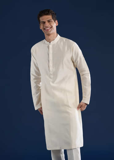 Pink Silk Jacket Kurta Set with Dori Work