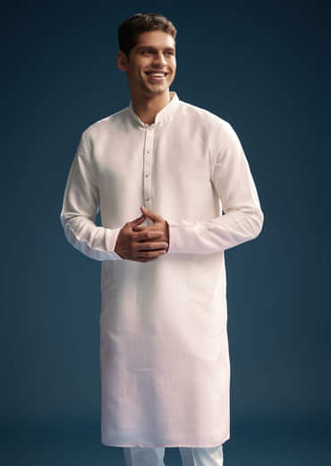 Pink Silk Kurta Jacket Set For Men With Mirror And Patch Work