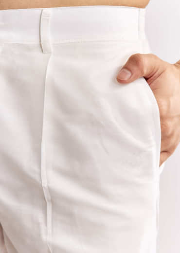 Pink Silk Kurta Jacket Set With Geometric Print