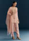 Pink Silk Kurta Set With Thread And Zari Work