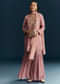 Pink Silk Sharara Suit With Embroidery