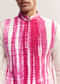 Pink Silk Tie-Dye Kurta Jacket Set For Men With Sequin Work