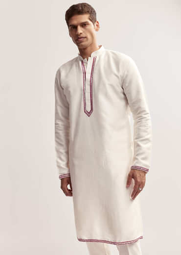 Pink Silk Tie-Dye Kurta Jacket Set For Men With Sequin Work