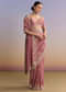 Pink Tissue Embroidered Saree With Sequin And Stone Work