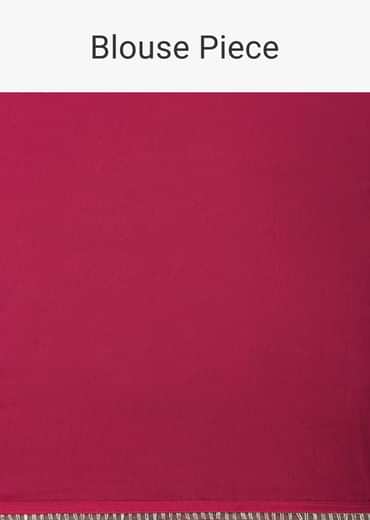 Pink Bandhani Saree With Gota Detail And Unstitched Blouse Piece
