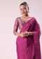 Pink Chanderi Tissue Saree With Silver Rani Tissue Stitched Blouse