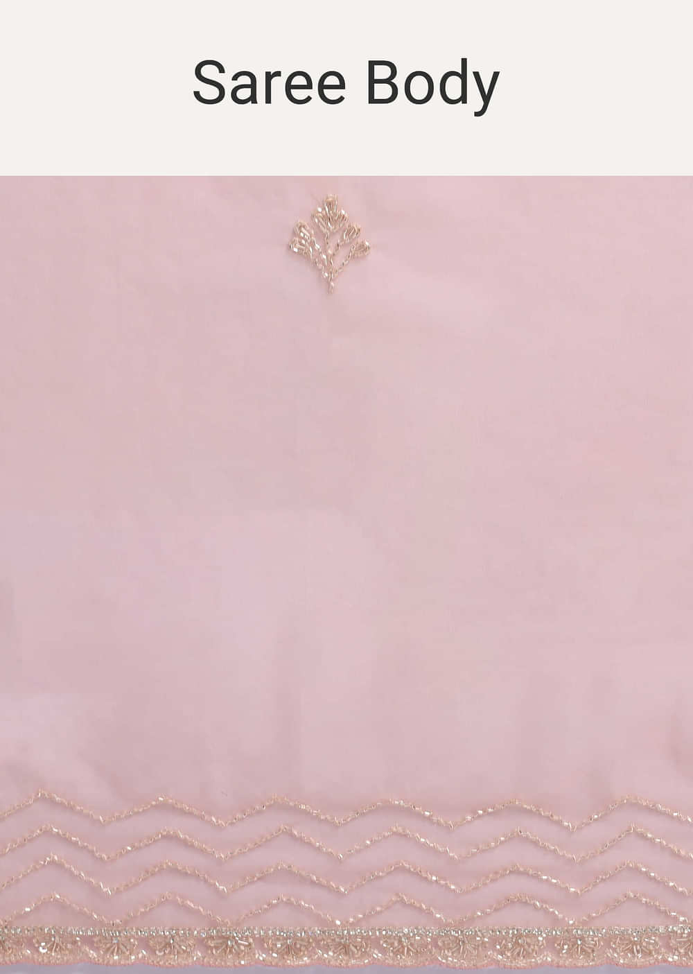 Pink Cutdana Embroidered Organza Saree With Unstitched Blouse