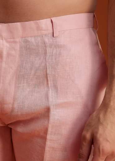 Pink Embroidered Kurta Jacket Set