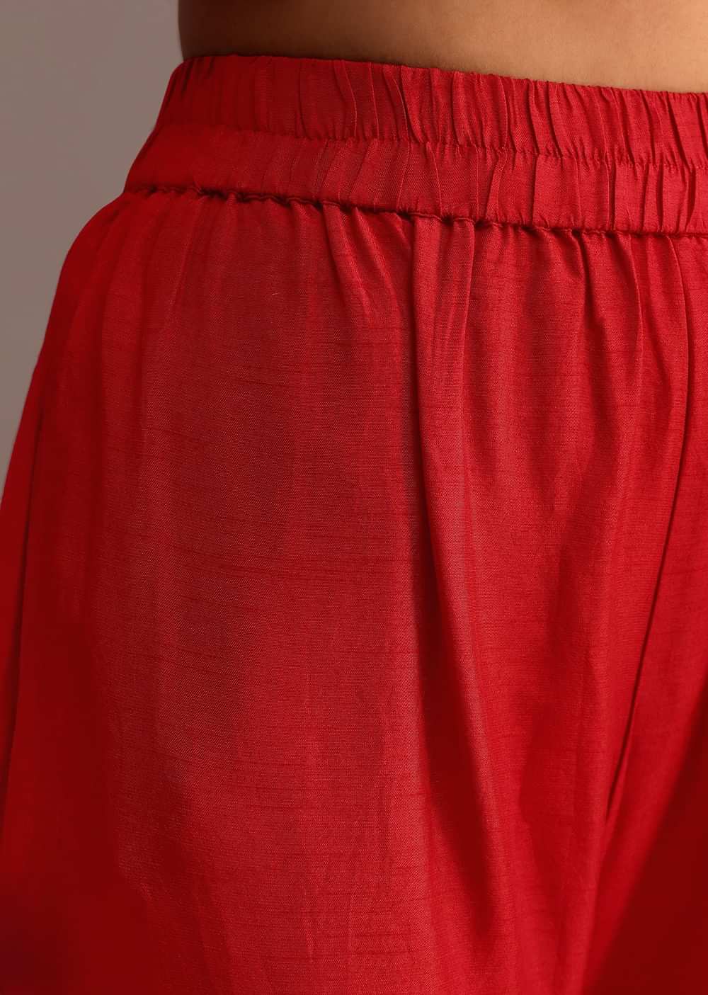 Pink Embroidered Kurti Palazzo With Organza Dupatta