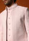 Pink Jodhpuri Set In Resham Work For Men
