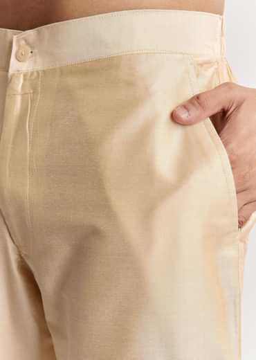 Pink Linen Floral Printed Jacket Kurta Set With Sequins