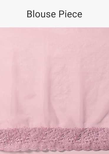 Pink Organza Saree With Unstitched Blouse