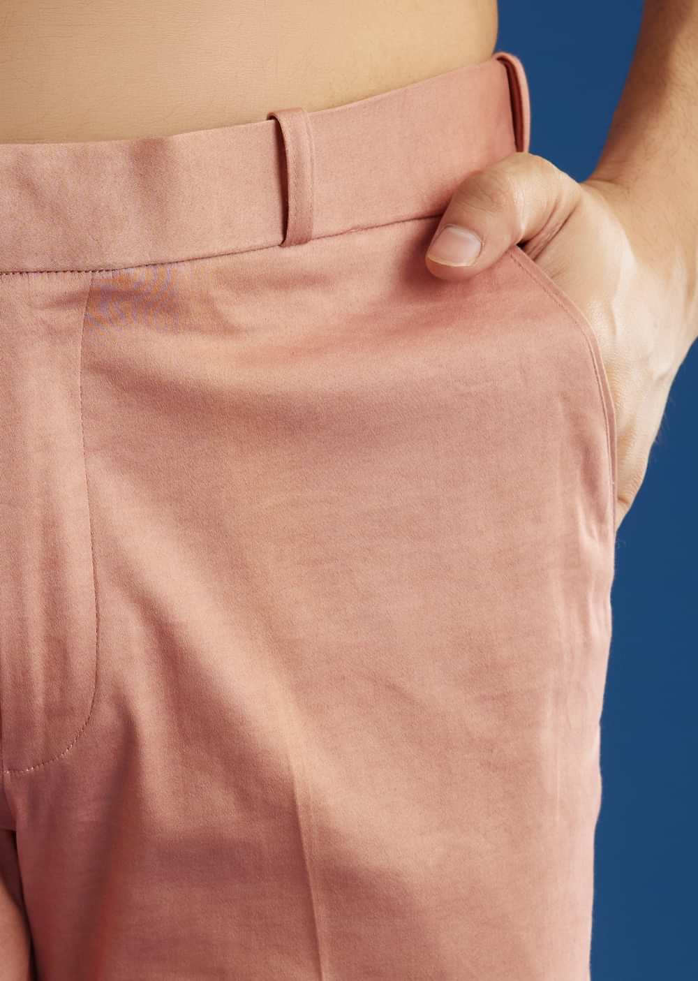 Pink Munga Silk Embroidered Butti Kurta Set