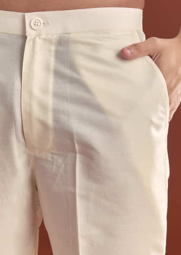 Pista Green Banarasi Silk Kurta Set For Men With Intricate Embroidery