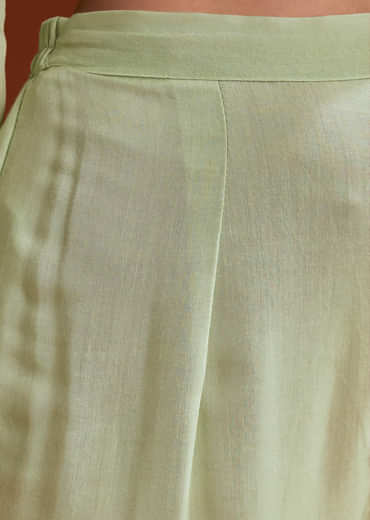 Pista Green Chinon Beaded Stone Work Anarkali Suit